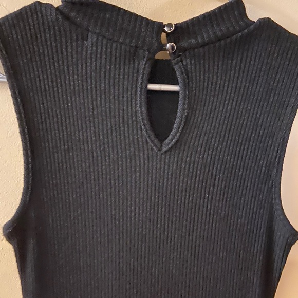 Monteau black ribbed knitwear sleeveless maxi dress - size medium - Picture 8 of 10